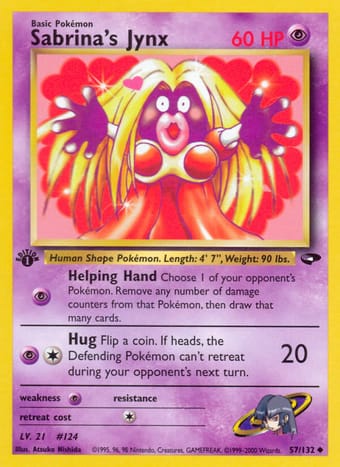 Sabrina's Jynx Gym Challenge Pokemon Card