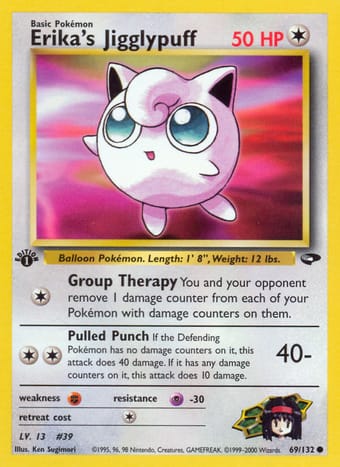 Erika's Jigglypuff Gym Challenge Pokemon Card