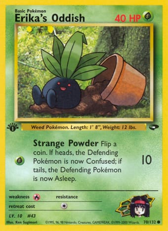 Erika's Oddish Gym Challenge Pokemon Card