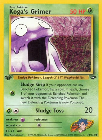 Koga's Grimer Gym Challenge Pokemon Card