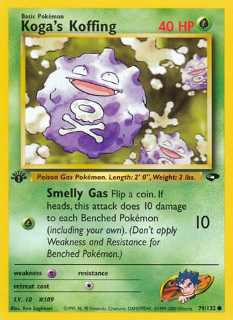 Koga's Koffing Gym Challenge Pokemon Card