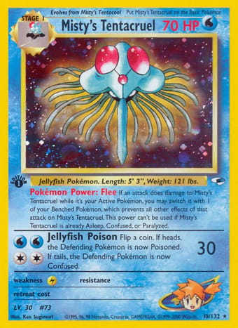 Misty's Tentacruel Gym Heroes Pokemon Card