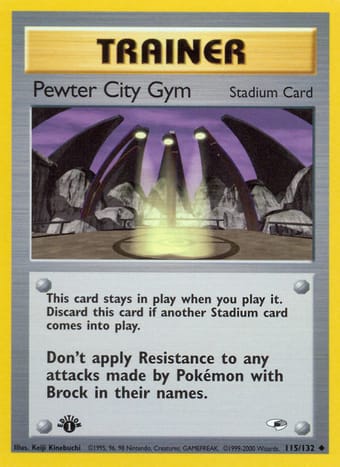 Pewter City Gym Gym Heroes Pokemon Card