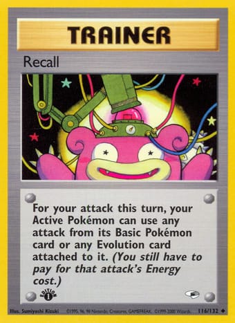 Recall Gym Heroes Pokemon Card