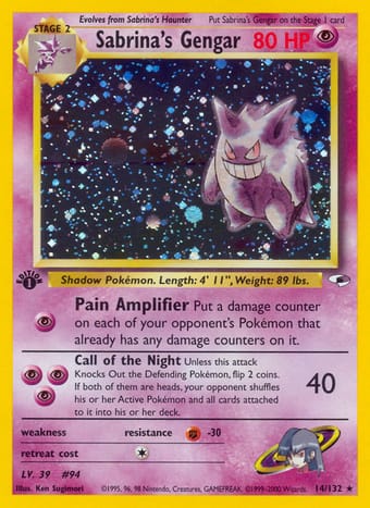 Sabrina's Gengar Gym Heroes Pokemon Card