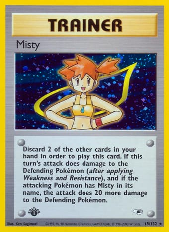 Misty Gym Heroes Pokemon Card