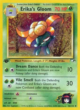 Erika's Gloom Gym Heroes Pokemon Card