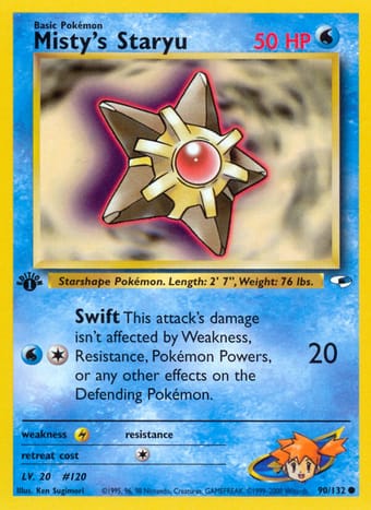 Misty's Staryu Gym Heroes Pokemon Card