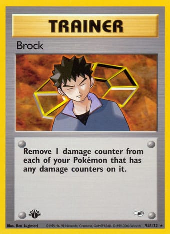 Brock Gym Heroes Pokemon Card