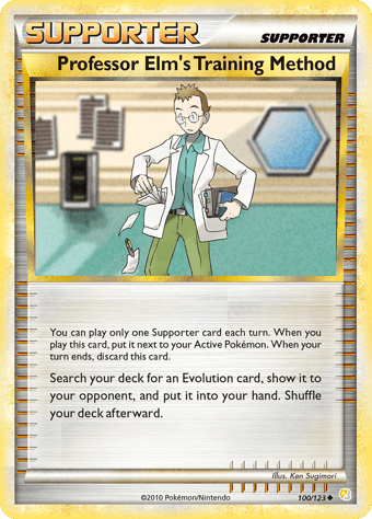 Professor Elm's Training Method HeartGold & SoulSilver Pokemon Card