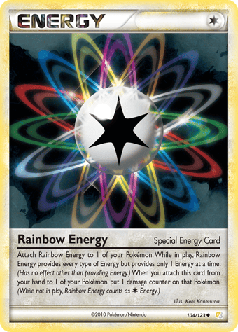 Rainbow Energy HeartGold & SoulSilver Pokemon Card