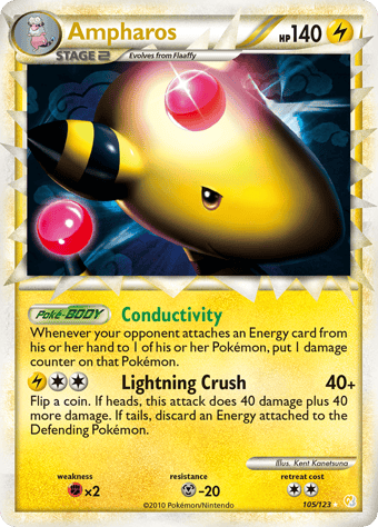 Ampharos HeartGold & SoulSilver Pokemon Card