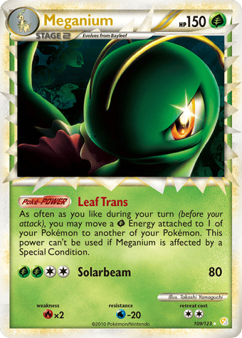 Meganium HeartGold & SoulSilver Pokemon Card