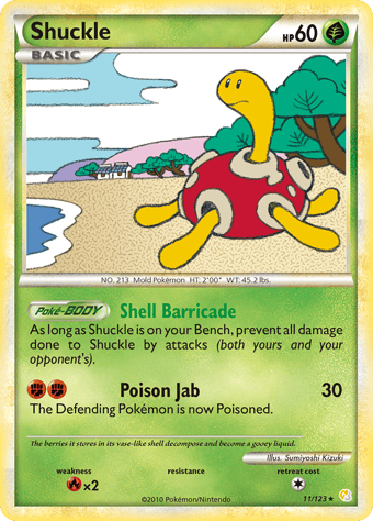 Shuckle HeartGold & SoulSilver Pokemon Card