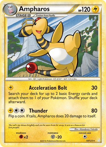 Ampharos HeartGold & SoulSilver Pokemon Card
