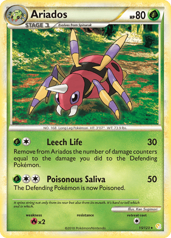 Ariados HeartGold & SoulSilver Pokemon Card