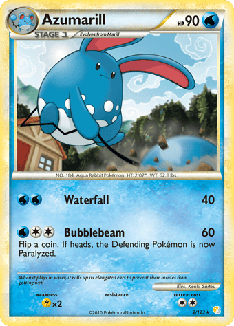 Azumarill HeartGold & SoulSilver Pokemon Card