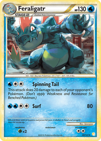 Feraligatr HeartGold & SoulSilver Pokemon Card