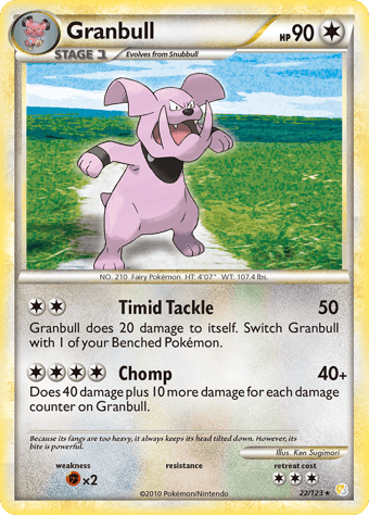 Granbull HeartGold & SoulSilver Pokemon Card