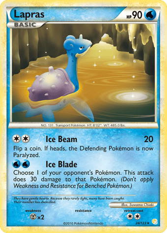 Lapras HeartGold & SoulSilver Pokemon Card