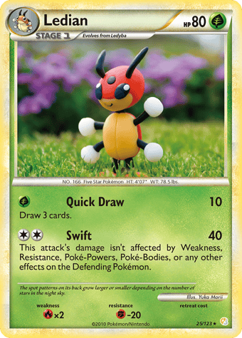 Ledian HeartGold & SoulSilver Pokemon Card