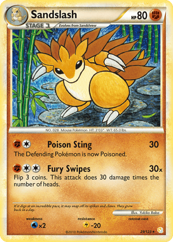 Sandslash HeartGold & SoulSilver Pokemon Card
