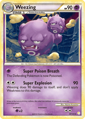 Weezing HeartGold & SoulSilver Pokemon Card