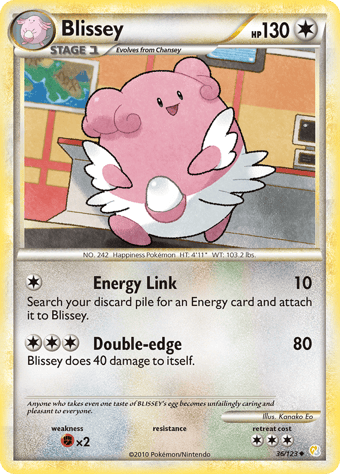 Blissey HeartGold & SoulSilver Pokemon Card
