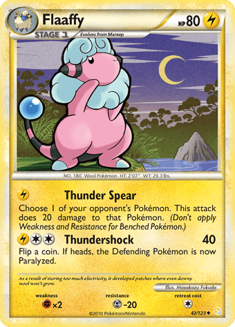 Flaaffy HeartGold & SoulSilver Pokemon Card