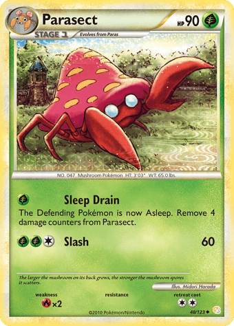 Parasect HeartGold & SoulSilver Pokemon Card