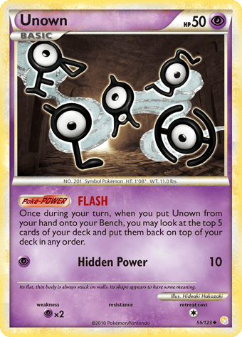 Unown HeartGold & SoulSilver Pokemon Card