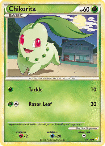Chikorita HeartGold & SoulSilver Pokemon Card