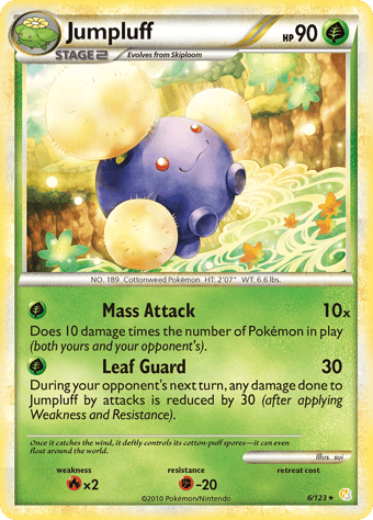 Jumpluff HeartGold & SoulSilver Pokemon Card