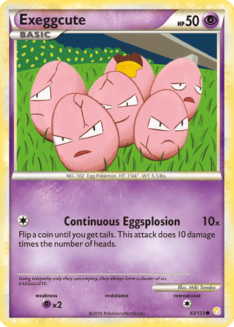Exeggcute HeartGold & SoulSilver Pokemon Card