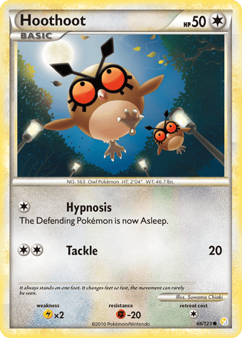 Hoothoot HeartGold & SoulSilver Pokemon Card