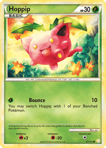 Hoppip HeartGold & SoulSilver Pokemon Card