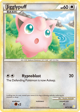 Jigglypuff HeartGold & SoulSilver Pokemon Card