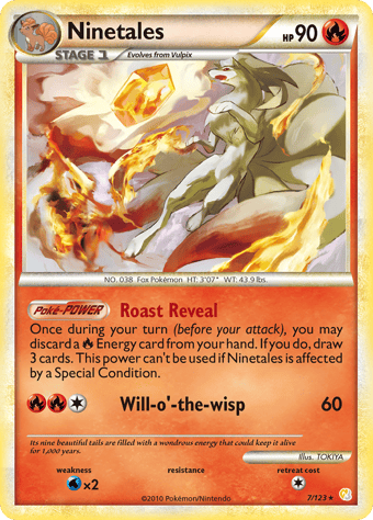 Ninetales HeartGold & SoulSilver Pokemon Card