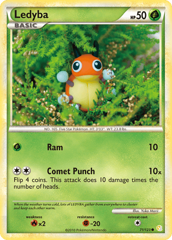 Ledyba HeartGold & SoulSilver Pokemon Card