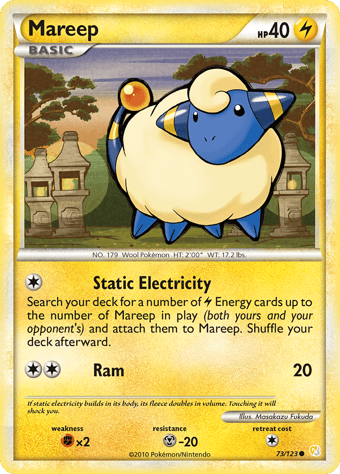 Mareep HeartGold & SoulSilver Pokemon Card