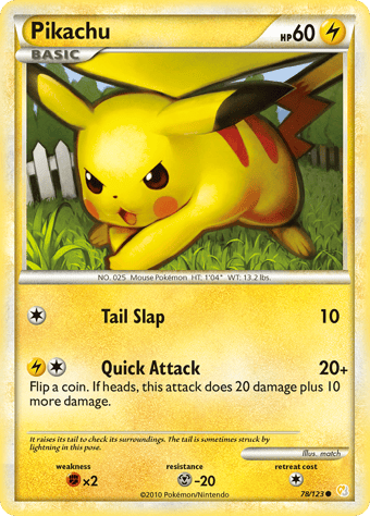 Pikachu HeartGold & SoulSilver Pokemon Card