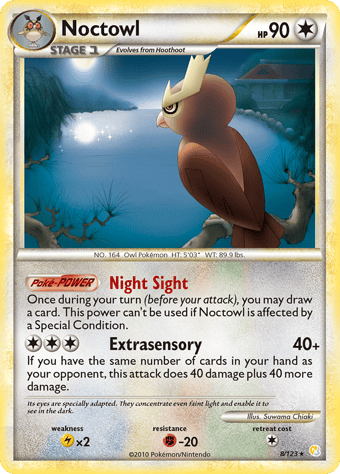 Noctowl HeartGold & SoulSilver Pokemon Card