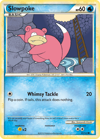 Slowpoke HeartGold & SoulSilver Pokemon Card
