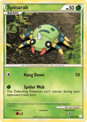 Spinarak HeartGold & SoulSilver Pokemon Card
