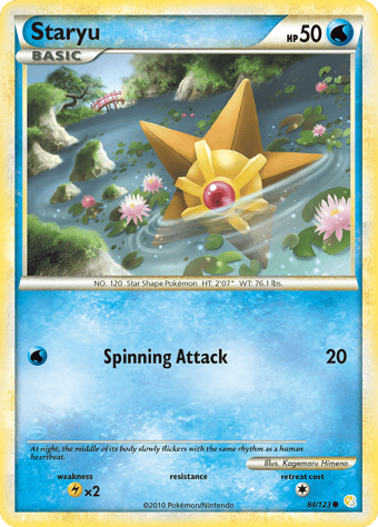 Staryu HeartGold & SoulSilver Pokemon Card