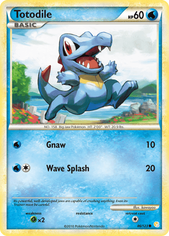 Totodile HeartGold & SoulSilver Pokemon Card
