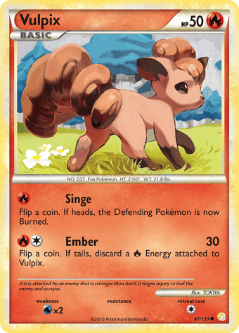 Vulpix HeartGold & SoulSilver Pokemon Card
