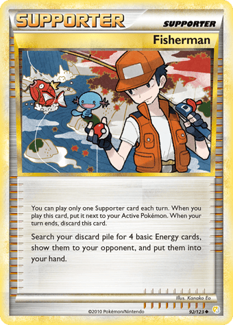 Fisherman HeartGold & SoulSilver Pokemon Card