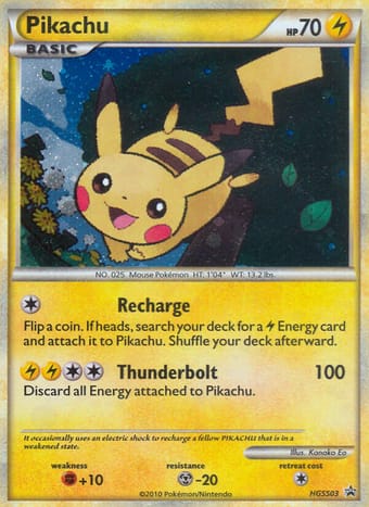 Pikachu HGSS Black Star Promos Pokemon Card