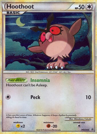 Hoothoot HGSS Black Star Promos Pokemon Card